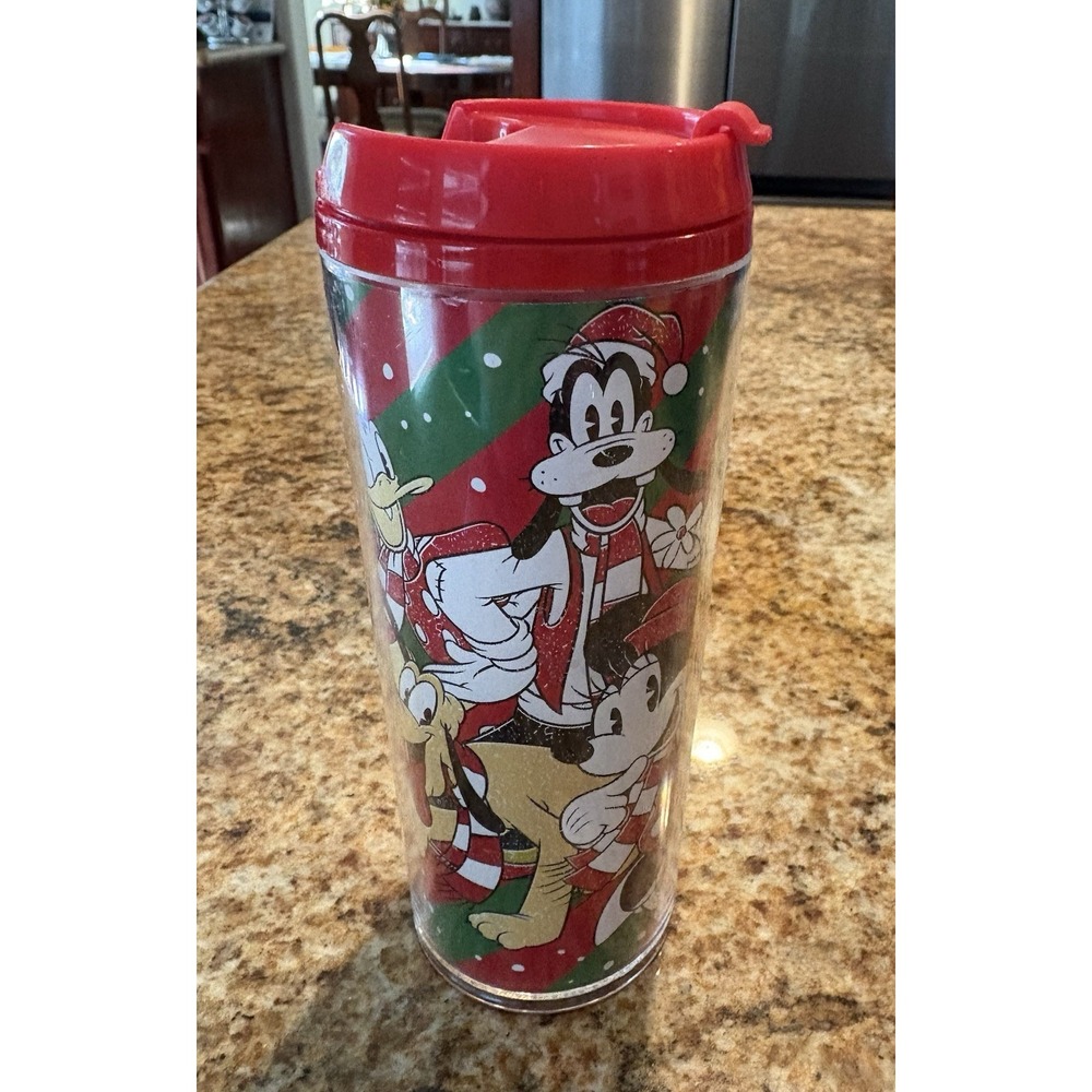 Zak Designs Disney Christmas Travel Flip Top Cup Kids Holds 8oz Mickey & Friends